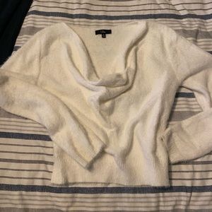 Fuzzy off the shoulder sweater